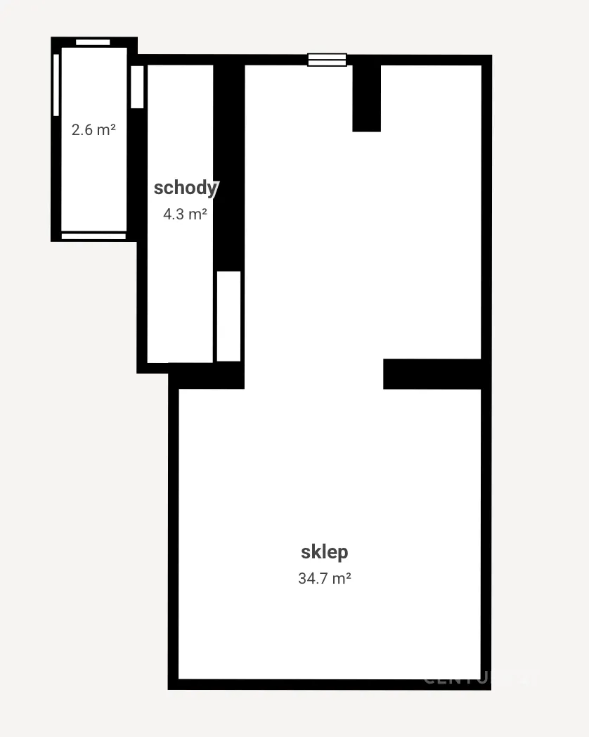 Půdorys sklepa (Matterport)